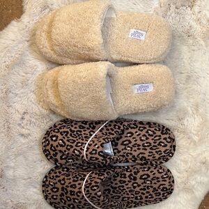 NWOB Two pairs of Ladies X-Large Slippers